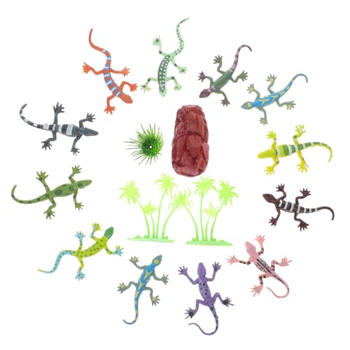 TOYANDONA 12 Stück Teiliges Mini Eidechsenmodell aus Langlebigem Material Realistische Reptilienfiguren für Jahre Pädagogisches Naturwahrnehmung für Spiel und Dekoration von TOYANDONA