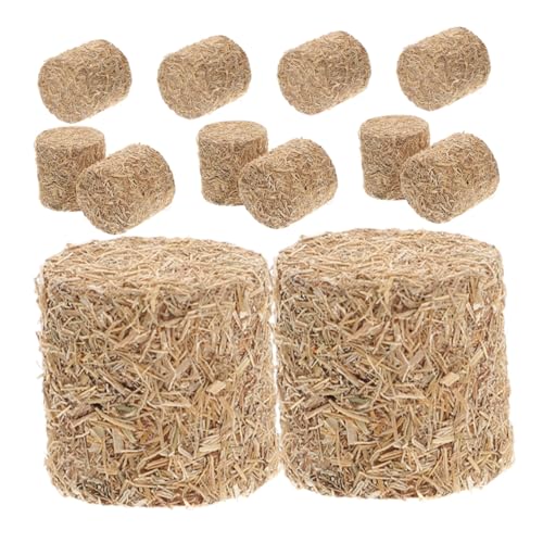 TOYANDONA 12 Stück Teiliges Mini Heuballen Dekorative Kleine Heustapel Lebendige Farben als Mini Garten Sandtisch und Puppenhaus Deko Detailreiches DIY Bauernhof Zubehör von TOYANDONA