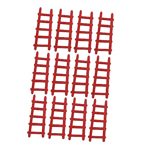 TOYANDONA 12 Stück Teiliges Mini Holzleiter Miniatur Puppenhaus Dekoration DIY Bastelzubehör Natürliche Holzleiter für Mini Garten und Kompakt und Handlich für Kreative Heimwerker von TOYANDONA