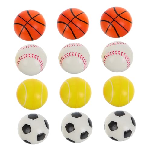 TOYANDONA 12 Stück Teiliges Mini Schaumstoff Sportbälle aus Langlebigem PU Schaum Basketball Fußball Baseball Weiche Stressbälle für Partydeko Sport Partygeschenke und Entspannendes von TOYANDONA