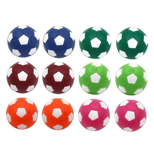 TOYANDONA 12 Stück Teiliges Mini Tischfußball Ersatzball Bunt Langlebig Kunststoff für Tischfußballspiel Spielspaß und Zählhilfe von TOYANDONA