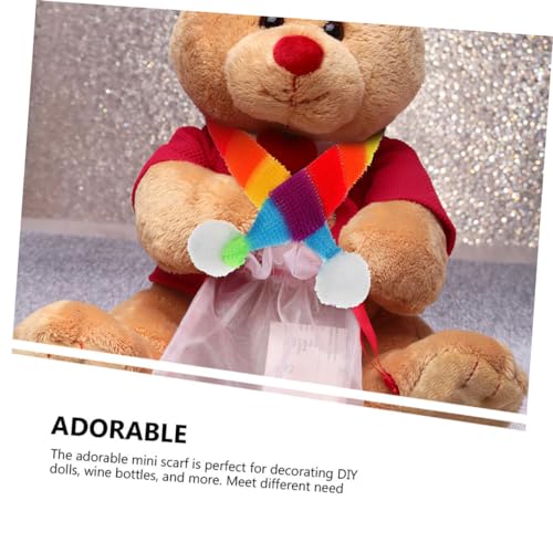 TOYANDONA 12 Stück Teiliges Mini schals für Puppenhaus deko Bunte Weihnachts dekoaccessoires Weihnachtliche Mini schal Ornamente für DIY Handwerk und Flaschenverzierung Wiederverwendbar von TOYANDONA