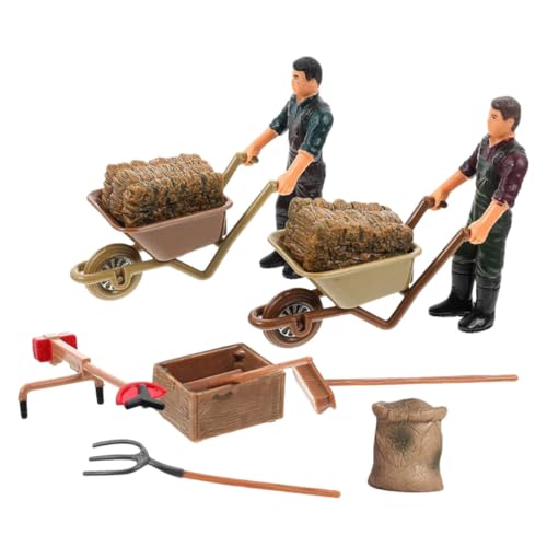 TOYANDONA 12 Stück Teiliges Miniatur Bauernhof Modellspielzeug Leichte Kunststofffiguren Realistische Mini Bauernhof Szenerie Zubehör für Mikro Landschaften Garten und Dekoration von TOYANDONA