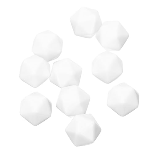 TOYANDONA 12 Stück Teiliges Seitige Polyedrische Würfel aus Leere Weiße Würfel für Zählen Matheübungen und Lernspiele Robuste Dices zur Mathematischer Fähigkeiten bei Kindern von TOYANDONA