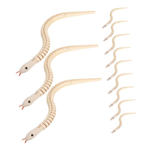 TOYANDONA 12 Stück Teiliges Set Naturbelassene Flexible Holzschlangen Realistisches Unbemaltes Holzspielzeug für Halloween Party Streiche Dekorationen TOYANDONA 12 Stück Teiliges Set Naturbelassene Flexible Holzschlangen Realistisches Unbemaltes Holzspielzeug für Halloween Party Streiche Dekorationen von TOYANDONA