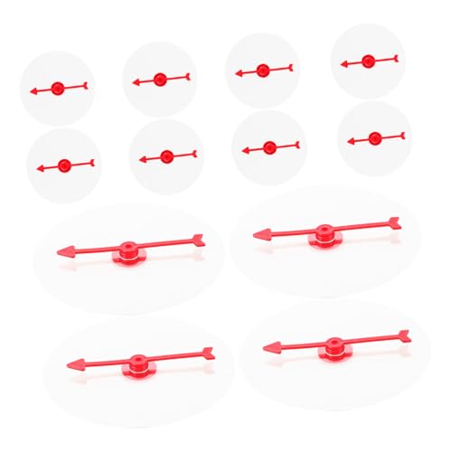 TOYANDONA 12 Stück Teiliges Transparentes Kunststoff spielbrett mit Wiederverwendbarem Abwischbarem Drehpfeil für Unterricht Spiele Diskussionen Schule Büro und Partygeschenke von TOYANDONA