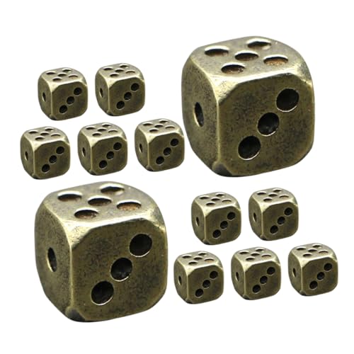 TOYANDONA 12 Stück Teiliges Vintage Messing Würfel mit Abgerundeten Kanten Solide Seitige Metallwürfel für Barspiele Poker und Brettspiele Ergonomisch Dekorativ Geschenkidee TOYANDONA 12 Stück Teiliges Vintage Messing Würfel mit Abgerundeten Kanten Solide Seitige Metallwürfel für Barspiele Poker und Brettspiele Ergonomisch Dekorativ Geschenkidee von TOYANDONA