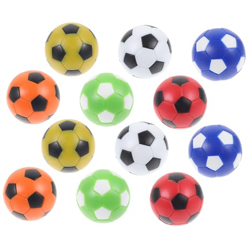 TOYANDONA 12 Stück Tischfußball Bälle Ersatzbälle für Tischfußballspiel Kickerbälle Bunten Farben Kompatibel mit Standard Tischfußballautomaten für Erwachsene von TOYANDONA