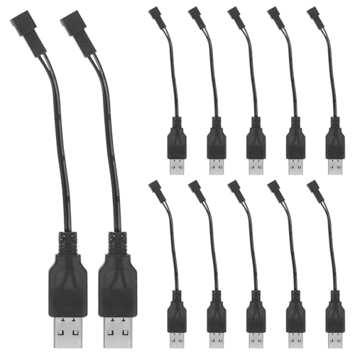TOYANDONA 12 Stück USB-Ladekabel, Ladegerät, kurzes USB-C-Kabel für Seifenblasenmaschine, elektrisches Spielzeug, Ladezubehör, Seifenblasenmaschine, Netzteiladapter, 3,7 V von TOYANDONA