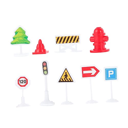 TOYANDONA Spielsets Für Kinder 12 Stück Verkehrsschilder Aus Kunststoff Für Kleinkinder Kinderspielzeug von TOYANDONA