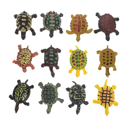 TOYANDONA 12 Stück simulierte Schildkröte für kinderspielzeug Pädagogisches Meerestiere Nachbildung Schildkröte Aquarium Schmuck Schildkrötenschmuck Plastik von TOYANDONA