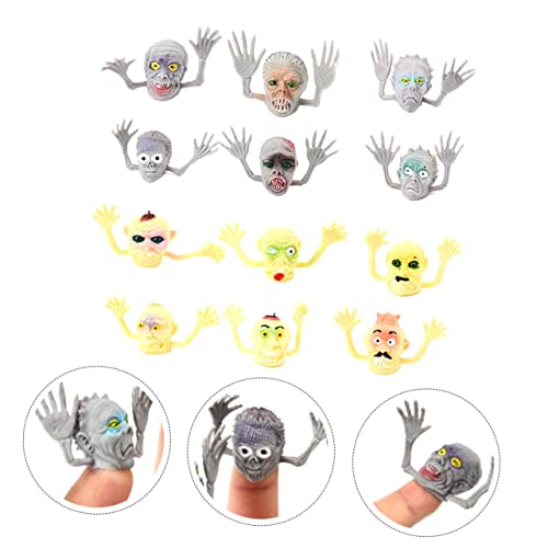 TOYANDONA 12 Stücke Halloween Finger Stall Halloween Parodie Halloween Requisiten Heikles Halloween Finger Puppen Zombie Finger Requisiten PVC von TOYANDONA
