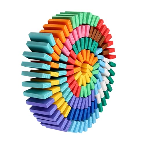 TOYANDONA 120 Stück Teiliges Domino Holzspielset für Buntes Lernspielzeug zur Frühkindlichen Robuste Bauklötze für Motorische Entwicklung Montessori für Mädchen und Jungen TOYANDONA 120 Stück Teiliges Domino Holzspielset für Buntes Lernspielzeug zur Frühkindlichen Robuste Bauklötze für Motorische Entwicklung Montessori für Mädchen und Jungen von TOYANDONA