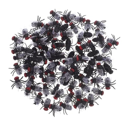 TOYANDONA 120 Stück Teiliges Realistische Künstliche Fliegen aus Kunststoff Wiederverwendbare Stubenfliegen Modelle für Halloween Aprilscherz Partystreiche und Familienfeiern Einfach von TOYANDONA