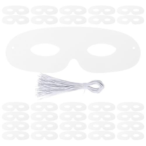 TOYANDONA 120-Teiliges Diy-Papiermaskenset Zum Bemalen – Weißes Papierbastelset Mit Elastischen Seilen Für Karneval Halloween Und Kostümpartys TOYANDONA 120-Teiliges Diy-Papiermaskenset Zum Bemalen – Weißes Papierbastelset Mit Elastischen Seilen Für Karneval Halloween Und Kostümpartys von TOYANDONA