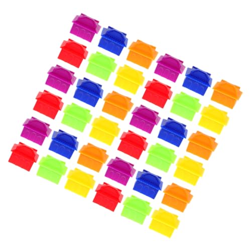 TOYANDONA 120Pcs Monopol Schachfiguren Spiel Steckbrett Aufbewahrungsorganisator für Bastelarbeiten Krippenbrett Hausschach schachfiguren Set Plastik von TOYANDONA