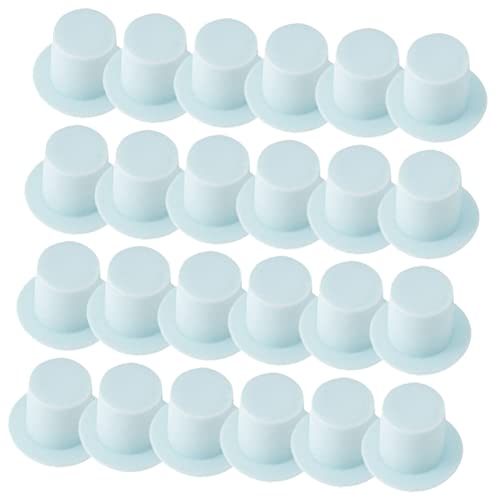TOYANDONA 120st Mini-kappe Zylinderhut Aus Filz Mini-hüte Mini-weihnachtsbaum Strohhut Für Damen Verrückte Hüte Miniatur Kappen Mini-zylinder Bunte Partyhüte Partyhüte Sky-blue Plastik von TOYANDONA