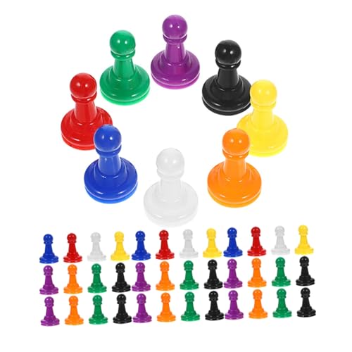 TOYANDONA 128 Stück Teiliges Spielmarken aus Robustem Kunststoff Kleine Mehrfarbige Spielfiguren für Brettspiele Vielseitige Tischmarker für Partys und Familienrunden Kompatibel mit Schach von TOYANDONA