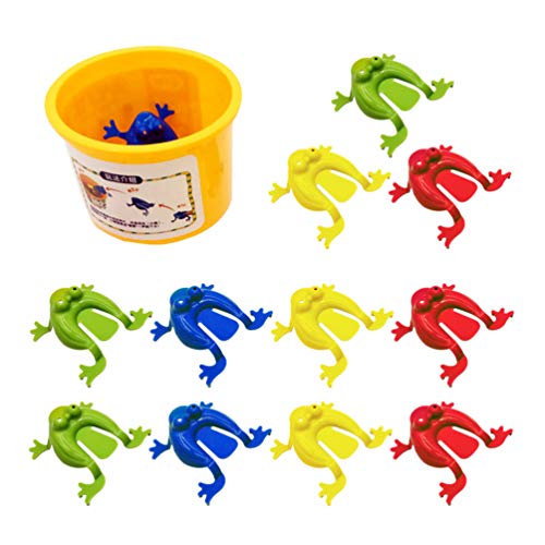 TOYANDONA 12Pcs Springen Leap Frösche Spielzeug Frösche Springen Spielzeug Springen Frösche für Kinder Party Favors Ostern Goody Bag Füllstoffe Geburtstag Party (Gelegentliche Farbe) von TOYANDONA