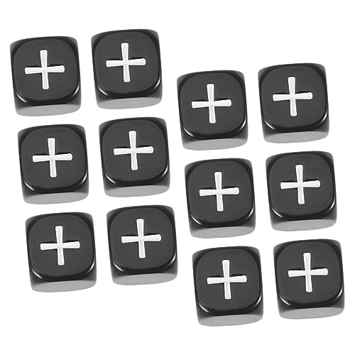 TOYANDONA 12St Additions- und Subtraktionswürfel Plus Mathe-Lernwürfel Spiele Spiel mit Würfeln zehn aufklärung spielsachen für Mathe-Lehrwürfel Tischspielwürfel Acryl Black von TOYANDONA