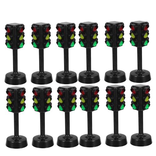 TOYANDONA 12St Ampelmodell verkehrserziehung verkehrszeichen Verkehrssignal Verkehrssicherheit Set Lichter Lampe Straße Signallicht Mini-Signalleuchte Abs Black TOYANDONA 12St Ampelmodell verkehrserziehung verkehrszeichen Verkehrssignal Verkehrssicherheit Set Lichter Lampe Straße Signallicht Mini-Signalleuchte Abs Black von TOYANDONA
