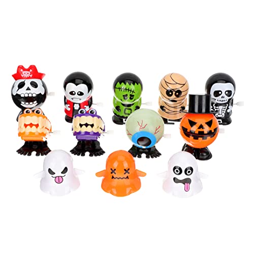 TOYANDONA 12St Aufzieh Halloween springendes Halbmond Weiden Funky Halloween Gadget Halloween Costume Halloween-Aufziehspielzeug Halloween-Laufspielzeug Plastik Colorful von TOYANDONA