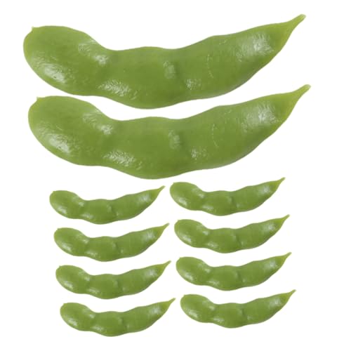TOYANDONA 12St Edamame simulieren gefälschtes Essen Mini-Fälschung Gefälschte Pflanzen Anlage plastikenten plasure Zeichnung Fotografie-Requisiten Schaufenster Sojabohnen-Ornament PVC Green von TOYANDONA