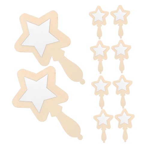 TOYANDONA 12St Kleiner Holzspiegel künstliche Dekoration gewellter Tischrock Holzspiegel Handspiegel für Minispiegel für das Klassenzimmer Handspiegel aus Holz hölzern Beige TOYANDONA 12St Kleiner Holzspiegel künstliche Dekoration gewellter Tischrock Holzspiegel Handspiegel für Minispiegel für das Klassenzimmer Handspiegel aus Holz hölzern Beige von TOYANDONA