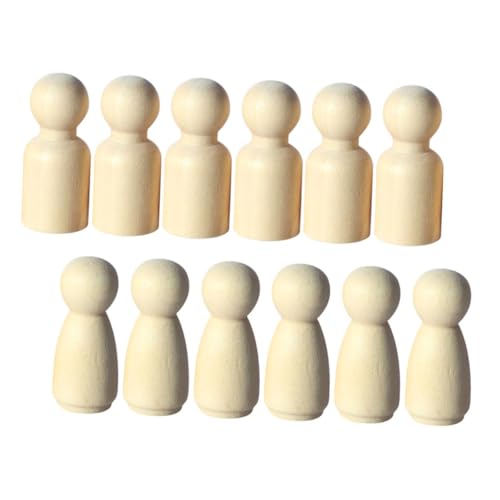 TOYANDONA 12St Mini-Holzmann Dolly-Heringe für Wäscheleine Miniaturen Aqua groß bastelset basteln für scheibengardinen Mikro-Landschaftspuppendekor Puppenschmuck aus Holz von TOYANDONA