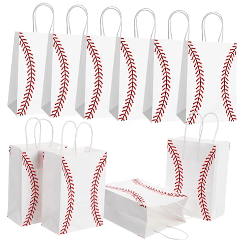 TOYANDONA 12St Partybevorzugungsbeutel Baseball-Partytaschen Party-Leckerei-Boxen Schläger geschenktüten geschenkverpackung Geschenkbehälter Geschenktüte aus farbigem Papier Kraftpapier Weiß von TOYANDONA