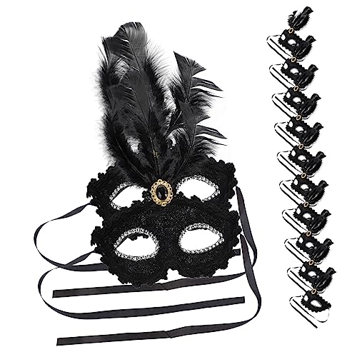 TOYANDONA 3 Zweige Schwarz Maskerade Karneval Für Frauen Halb-cosplay Party Dekorativ Für Halloween Maskerade von TOYANDONA