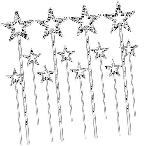 TOYANDONA 12St Zauberstab Feenflügel Sterne-Gastgeschenke Bausatz Laterne Fee-Kit Fairy Wand kinderkostüme Glitters igelkostümkinder Feenstab- Maskerade-Fee-Sticks Plastik Silver TOYANDONA 12St Zauberstab Feenflügel Sterne-Gastgeschenke Bausatz Laterne Fee-Kit Fairy Wand kinderkostüme Glitters igelkostümkinder Feenstab- Maskerade-Fee-Sticks Plastik Silver von TOYANDONA