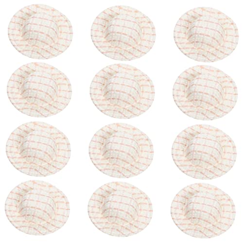 TOYANDONA 12St geflochtener Strohhut Kleiner Hut Kinderhüte Mini-Zubehör Mini-Cowboyhut Strohhutpuppe bastel Materialien Miniaturdekoration kleine Hüte Miniatur winzige Hüte Stoff von TOYANDONA