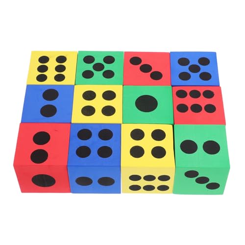 TOYANDONA Große Klassische Würfelspiel-Requisiten 12 Würfel Für Tombola-Partys Und Unterhaltung von TOYANDONA