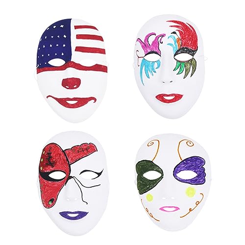 TOYANDONA 12St weiße Partymaske halloween costume halloween kleidung halloween-masken faschingsmasken Gesichtsmaske karnevalkostüme Vollgesichts-Cosplay-Maske Halloweenkostüm weiße Maske von TOYANDONA