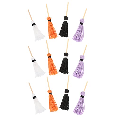 TOYANDONA 12Stücke Mop für Puppenhaus Teiliges und Foto Requisiten und Kreative Dekoration für DIY Projekte von TOYANDONA