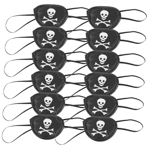 TOYANDONA 12Stücke Piraten Augenklappen mit Schädelmuster für Halloween Kostümpartys Rollenspiele und Bühnenaufführungen für Erwachsene TOYANDONA 12Stücke Piraten Augenklappen mit Schädelmuster für Halloween Kostümpartys Rollenspiele und Bühnenaufführungen für Erwachsene von TOYANDONA