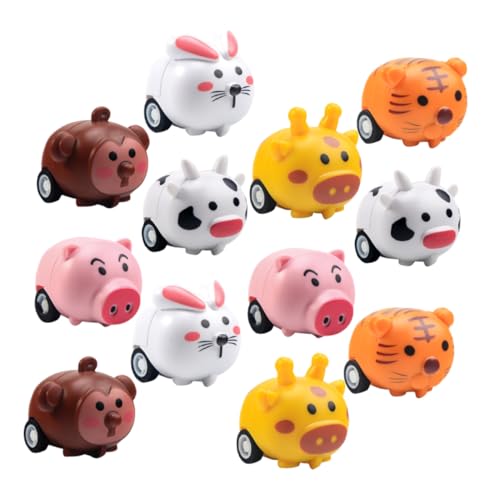 TOYANDONA 12Stücke Rückzieh Spielzeugautos mit Niedlichen Tiermotiven Reibungsbetriebenes Auto Partygeschenk für Kindergartenaktivitäten Fördert Eltern Interaktion TOYANDONA 12Stücke Rückzieh Spielzeugautos mit Niedlichen Tiermotiven Reibungsbetriebenes Auto Partygeschenk für Kindergartenaktivitäten Fördert Eltern Interaktion von TOYANDONA