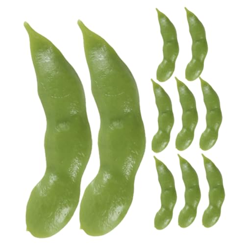 TOYANDONA 12st Edamame Simulieren Kleine Kunstpflanzen Für Das Regal Künstliche Pflanzen Künstliche Früchte Anlage Gefälschtes Essen Künstliches Essen Gefälschte Pflanzen Green PVC von TOYANDONA