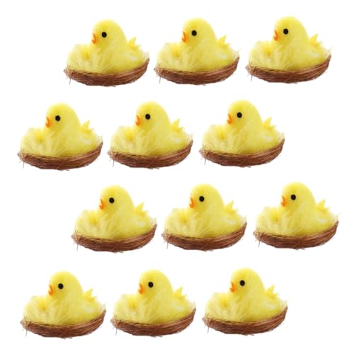 TOYANDONA 12st Feiertags- -küken Hühnerdekor Mini-küken-Figuren Hühnerfutter Osterverzierung Huhn Nutztiere Fuchs Ostern Tierverzierung Osterschmuck Osterdeko Chemiefaser Und Kunststoff TOYANDONA 12st Feiertags- -küken Hühnerdekor Mini-küken-Figuren Hühnerfutter Osterverzierung Huhn Nutztiere Fuchs Ostern Tierverzierung Osterschmuck Osterdeko Chemiefaser Und Kunststoff von TOYANDONA