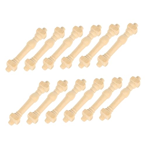 TOYANDONA 12st Geländerpfosten Puppenhaus-miniaturen Stange Schiene Winziges Zuhause Miniaturfiguren Automatisch Biegbar Pole Erweiterbar Tür Miniaturen Zum Basteln Kreisförmig Holz TOYANDONA 12st Geländerpfosten Puppenhaus-miniaturen Stange Schiene Winziges Zuhause Miniaturfiguren Automatisch Biegbar Pole Erweiterbar Tür Miniaturen Zum Basteln Kreisförmig Holz von TOYANDONA