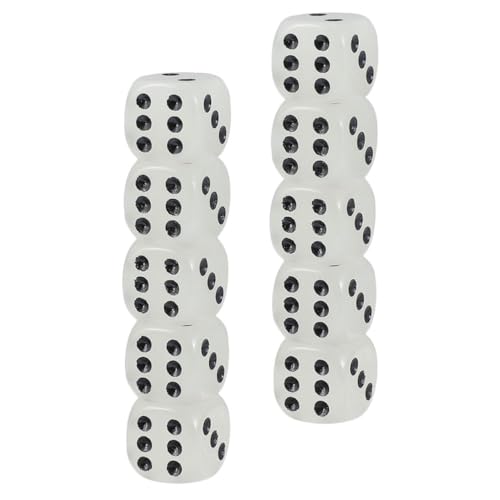 TOYANDONA 12st Leuchtende Würfel Requisiten Für Tischspiele Leuchtende Requisiten Würfelspiel Spiel-Requisiten Nachtglühwürfel Mini-würfel Würfel Kleine Würfel Black Acryl von TOYANDONA