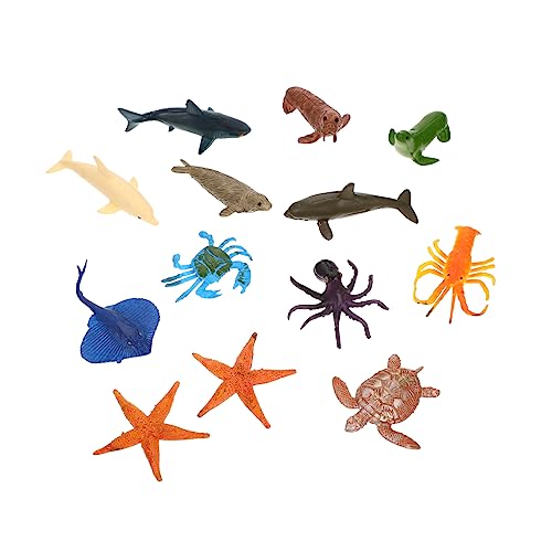 TOYANDONA 12st Meereslebewesen-Modell Modelle Von Meerestieren Pädagogisches Simulation des Meereslebens Tierspielzeug Aus Kunststoff Kinderspielzeug Meerestiere Plastik von TOYANDONA