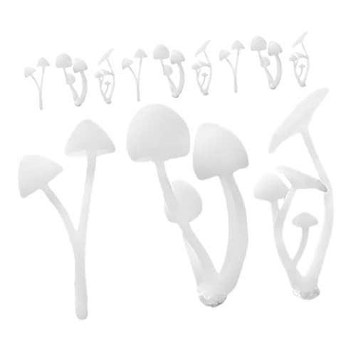 TOYANDONA 12st Mikrolandschaftspilz Künstliche Pilze Mini-landschaftsmodell Mini-pilzverzierung Kleine Pilze Zum Basteln Mini-pilzfiguren Dekoration Harzform Für Mini-Pilze Plastik Weiß von TOYANDONA