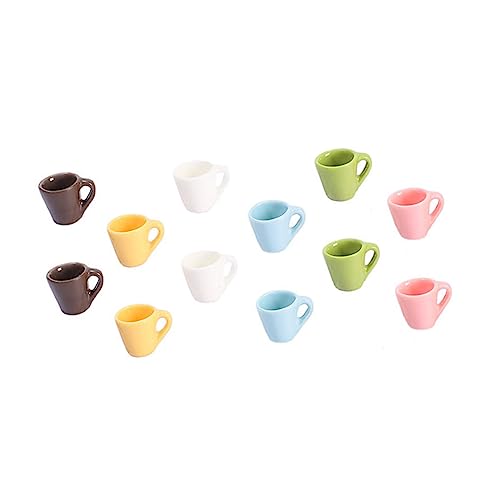 TOYANDONA 12st Mini-Tasse Bop Es Spielzeug Miniaturen Kaffeetasse Mini-kaffeetasse 1:12 Lieferungen Miniatur-teetassen Dradel Spielzeug Mini-teetasse Bastelbedarf Becher Harz Puppenhaus von TOYANDONA