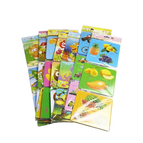 TOYANDONA 12St Rätsel Kinderspielzeug Spielzeuge Puzzle-Spielzeug Papierpuzzle für Kinder Lernspielzeug Cartoon-Tier-Puzzle Karikatur Geschenk Baby von TOYANDONA