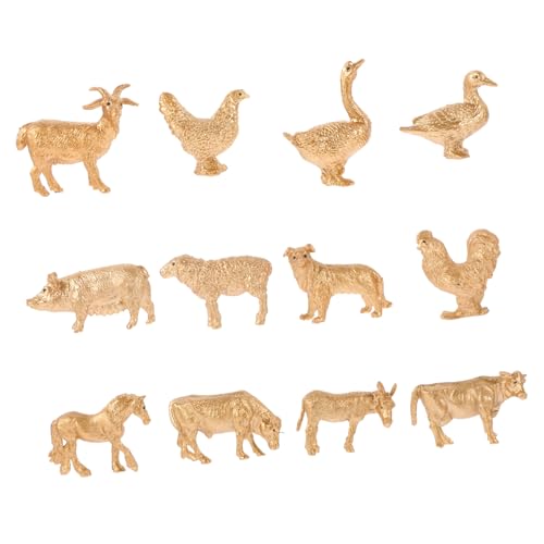 TOYANDONA 12st Tiermodell Realistischer Fisch Bauernhoffiguren Seetierspielzeug Kuh Spielzeugtiere Figuren Von Nutztieren Mini-hahn-Modell Hahn Figur Golden PVC TOYANDONA 12st Tiermodell Realistischer Fisch Bauernhoffiguren Seetierspielzeug Kuh Spielzeugtiere Figuren Von Nutztieren Mini-hahn-Modell Hahn Figur Golden PVC von TOYANDONA