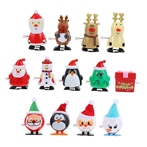 TOYANDONA 13 Stück Teiliges Aufziehspielzeug Weihnachtsmann Mini Wind Up Figuren ohne Batterie Bunte Xmas Clockwork Playthings für Interaktives Deko Tasche TOYANDONA 13 Stück Teiliges Aufziehspielzeug Weihnachtsmann Mini Wind Up Figuren ohne Batterie Bunte Xmas Clockwork Playthings für Interaktives Deko Tasche von TOYANDONA