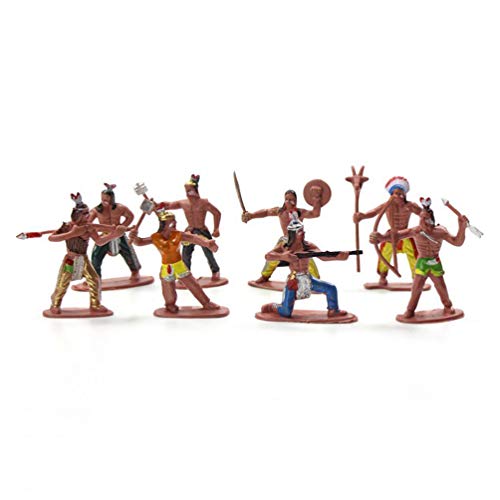 TOYANDONA 13 Stücke Figuren Modell Spielzeug Cowboys Indische Figuren Spielset Wild West Cowboys Indianer Spielzeug Kunststoff Native Figuren Modelldekorationen Miniatur Kit Action Figure von TOYANDONA
