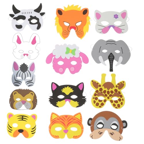 TOYANDONA 13er Set Tiermasken Zum Ausmalen Dekorative Masken Für Kindergeburtstag Cosplay Und Maskenball Kreative Party Masken Verschiedenen Designs Für Wilde Tierabenteuer TOYANDONA 13er Set Tiermasken Zum Ausmalen Dekorative Masken Für Kindergeburtstag Cosplay Und Maskenball Kreative Party Masken Verschiedenen Designs Für Wilde Tierabenteuer von TOYANDONA
